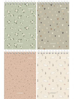 Блокнот А6 40л клетка "Милый паттерн", на гребне, Проф-Пресс/Б40-7021 (20)