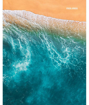 Записная книжка А6 80л клетка "Песок и морская пена", 7БЦ, склейка, Проф-Пресс/80-3730 (20)