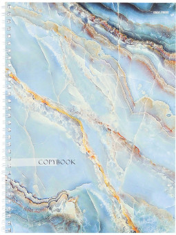 Тетрадь А4 60 клетка "Голубой мрамор - 1", на гребне, Проф-Пресс/60-8352 (8/40)
