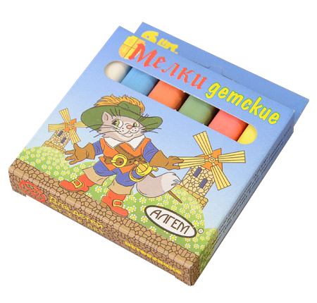 Набор (6шт) цветных  мелков арт. НМЦ- 6 Алгем