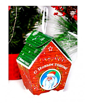 Коробка для конфет "Домик зеленый" (с кормушкой для птичек) ПП-5243 Коробка для конфет "Домик зеленый" (с кормушкой для птичек) ПП-5243