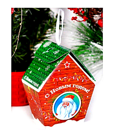 Коробка для конфет "Домик зеленый" (с кормушкой для птичек) ПП-5243 Коробка для конфет "Домик зеленый" (с кормушкой для птичек) ПП-5243