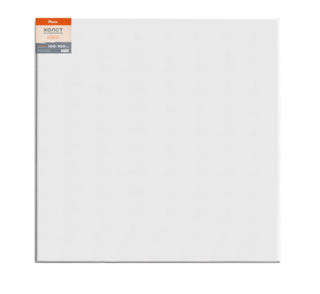 Холст 100х100см на подрамнике, 100% хлопок. 380г/м2, Pinax/20.100100