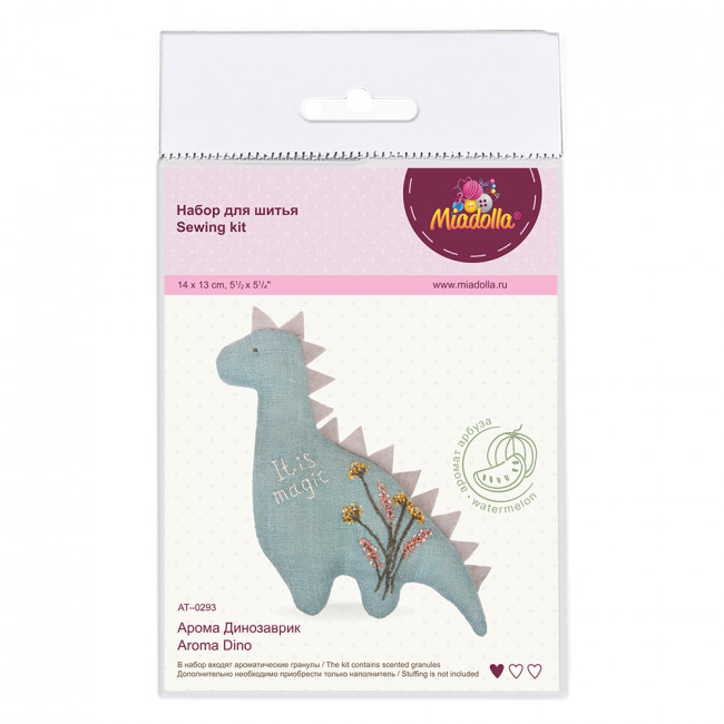 Набор для шитья "Динозаврик" аромаигрушка, Miadolla/AT-0293