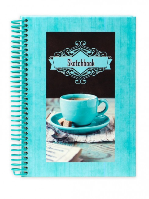 Скетчбук "Кофе" (А5, 64л, 100г, 7БЦ, спираль слева) С64-4500