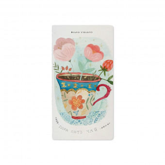 Тетрадь А6 30л клетка "Пора пить чай", сшивка, BV/7-30-001/05 (40)