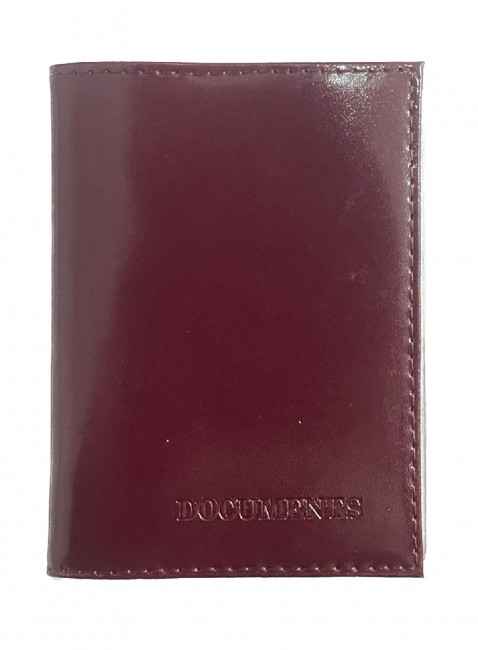 Обложка на автодокументы WENZER OFFiCE, Documents из натур.кожи гладкий с вкладышем, красный