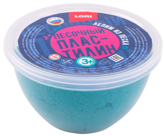 Пластилин песочный "Изумрудный" 250 гр., формочка Пластилин песочный "Изумрудный" 250 гр., формочка