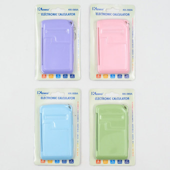 Калькулятор 8 раз. 10*6см прозр,кноп,цв.корп. арт.KK-568 (1/100/400шт)