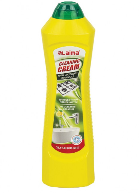 Чистящее средство универсальное крем 700 мл + 80 мл в подарок, LAIMA "Лимон", ТУРЦИЯ Чистящее средство универсальное крем 700 мл + 80 мл в подарок, LAIMA "Лимон", ТУРЦИЯ