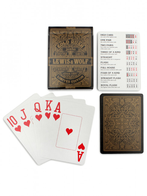 Игральные карты серия "Lewis & Wolf" Gold Rush 54шт/колода(poker size index jumbo, 63*88 мм) ИН-3829 Игральные карты серия "Lewis & Wolf" Gold Rush 54шт/колода(poker size index jumbo, 63*88 мм) ИН-3829
