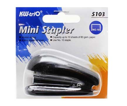 Степлер №10 KW-trio 5103blck Mini 10 л. черный встроенный антистеплер (2/12)
