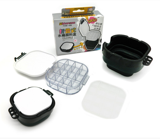 Ведерко для мытья кистей пластиковое складное, с палитрой, с держателем кистей( №FWB-16B) (CF-83) (1/1/72) Ведерко для мытья кистей пластиковое складное, с палитрой, с держателем кистей( №FWB-16B) (CF-83) (1/1/72)