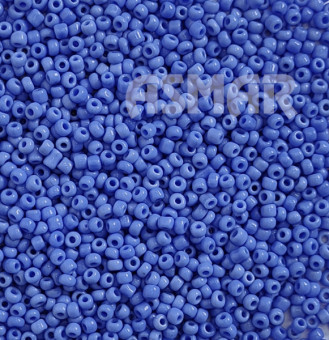 Бисер "ASMAR" размер №8, вес: 450 г, синий глянцевый, непрозрачный