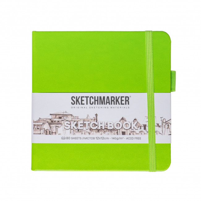 Блокнот для зарисовок 140г/кв.м 12*12см 80л, твердая обложка, зеленый луг, Sketchmarker/23143682SM Блокнот для зарисовок 140г/кв.м 12*12см 80л, твердая обложка, зеленый луг, Sketchmarker/23143682SM