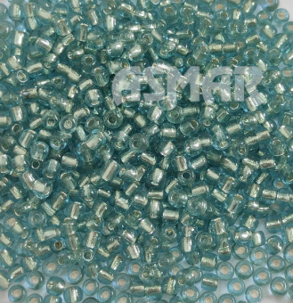 Бисер "ASMAR" размер №6, вес: 50 г, небесный, внутреннее серебрение