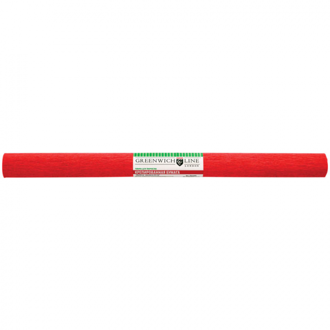 Бумага крепированная 50*250 см, растяжение до 60%, 32 г/м2, красная, в рулоне (10) (Greenwich Line®) Бумага крепированная 50*250 см, растяжение до 60%, 32 г/м2, красная, в рулоне (10) (Greenwich Line®)