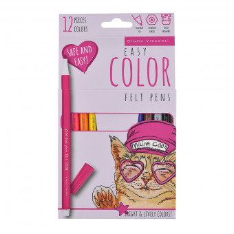 Фломастеры "Easycolor", 12 цветов, BV/32-0060 (24)