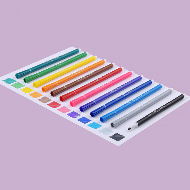 Фломастеры "Easycolor", 12 цветов, BV/32-0060 (24)