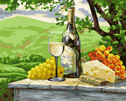 Набор для раскрашивания по номерам 40 х 30см "Летний пикник", ФРЕЯ/PNB/R2 №83