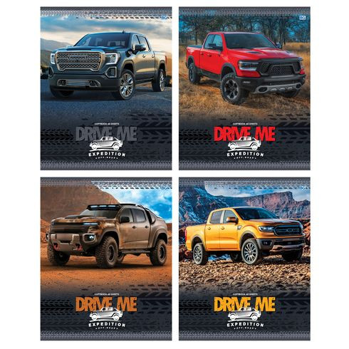 Тетрадь общая А5 скоба 60л. одна линия "Drive me" (ассорти) (10/80)