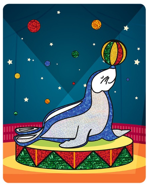 Набор для творчества "Тюлень" 20 x 25 см Аппликация фольгой, №10 Hobbius