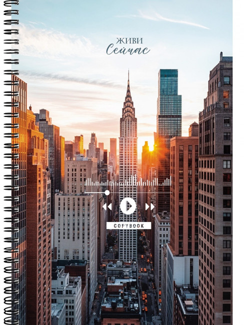 Тетрадь А4 60 клетка "Живи сейчас", на гребне, Проф-Пресс/60-9017 (8/40)
