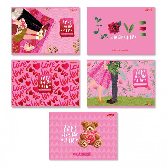 Альбом для рисования А4 48л скоба "Время любви" "Светоч" (10)