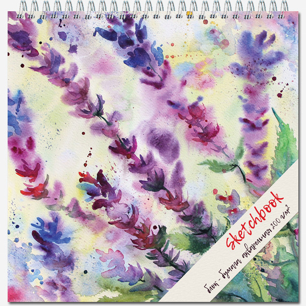 Блокнот-скетчбук 280х280мм 20л QUADRO SUPERBIG AQUARELLE гребень, Полином/2629 (5)