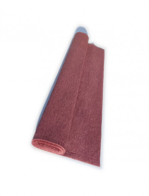 Гофрированная бумага плотная (флористическая 50мм х 250 мм,120 г/м2), коричневая, ШК