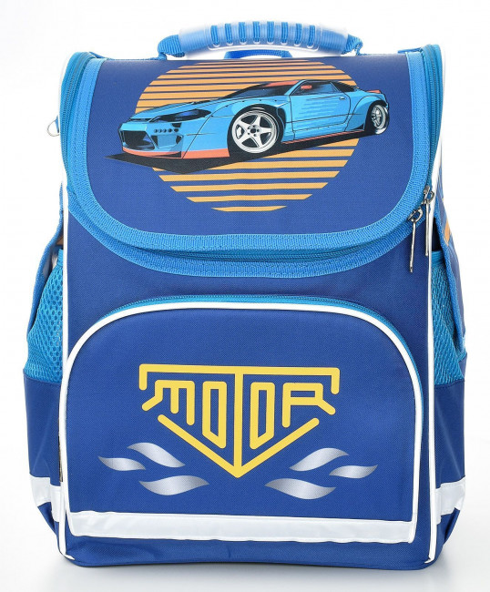 Рюкзак Schoolformat BASIC SUPER CAR 17 л синий 38х28х16 см жестк. каркас 1 отд. молния д/мальчиков