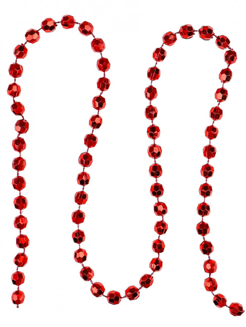 Бусы 10м красные "Торжество" на ёлку, MILAND/НУ-3405