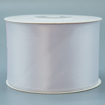 Лента 5,0см 22,85м атласная, белая, Микрос/ч37977 (5)