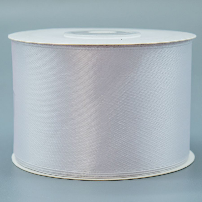 Лента 5,0см 22,85м атласная, белая, Микрос/ч37977 (5)