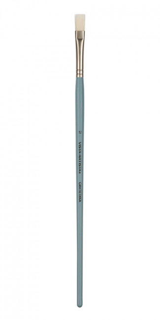 Кисть синтетика плоская,(имитация щетины) длинная ручка №12 VISTA-ARTISTA