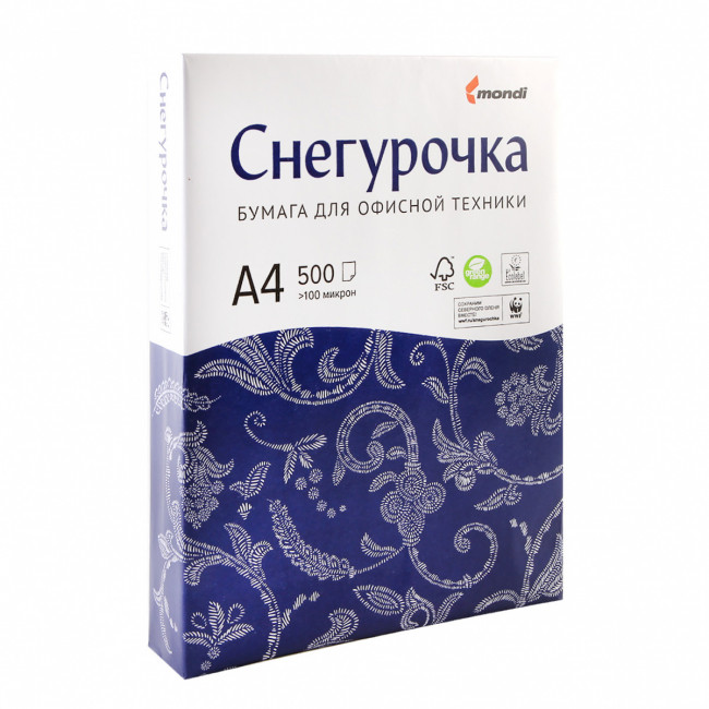 Бумага Снегурочка А4, 80 г/кв.м, 500л, класс бумаги С, белизна 146% (5/240) Бумага Снегурочка А4, 80 г/кв.м, 500л, класс бумаги С, белизна 146% (5/240)