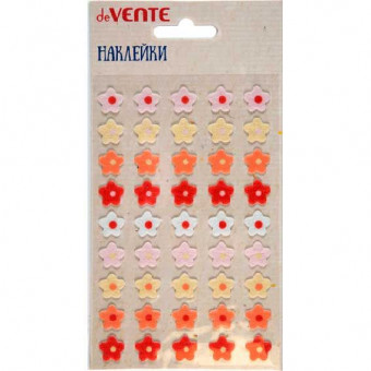 Набор наклеек из фетра для творчества "Flowers" 9,5x15 см, самоклеящиеся, deVENTE/8002270