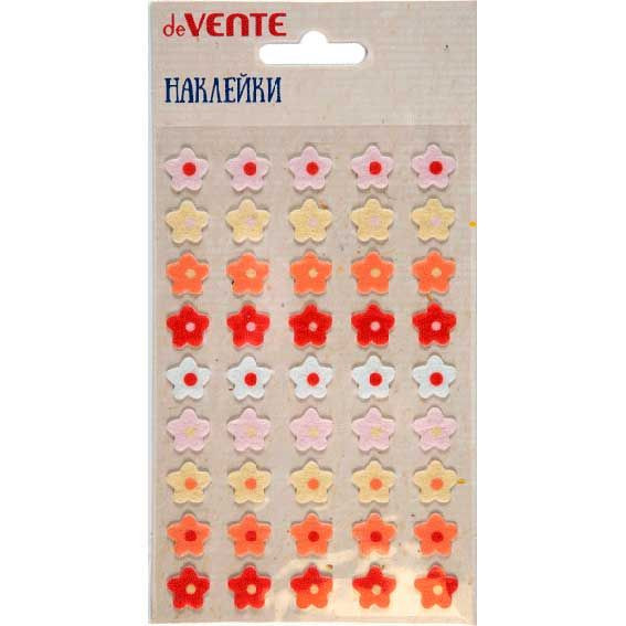 Набор наклеек из фетра для творчества "Flowers" 9,5x15 см, самоклеящиеся, deVENTE/8002270