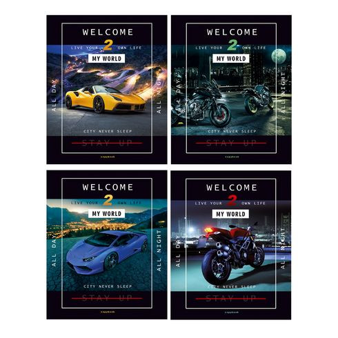 Тетрадь общая А5 скоба 48л. клетка "City never sleep" (ассорти) BG (4/56) Тетрадь общая А5 скоба 48л. клетка "City never sleep" (ассорти) BG (4/56)