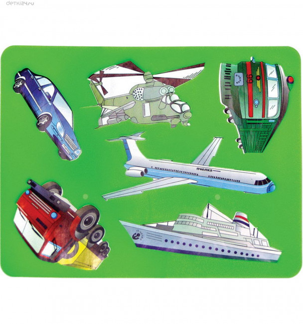 Трафарет-раскраска в АССОРТИМЕНТЕ 12 видов, пакет (60) (ТР-07, ТРАНСПОРТ), ТР