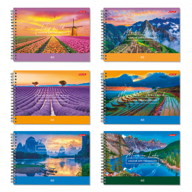 Альбом для рисования А4 48л гребень "Лови мгновенья" "Светоч" (6/24)