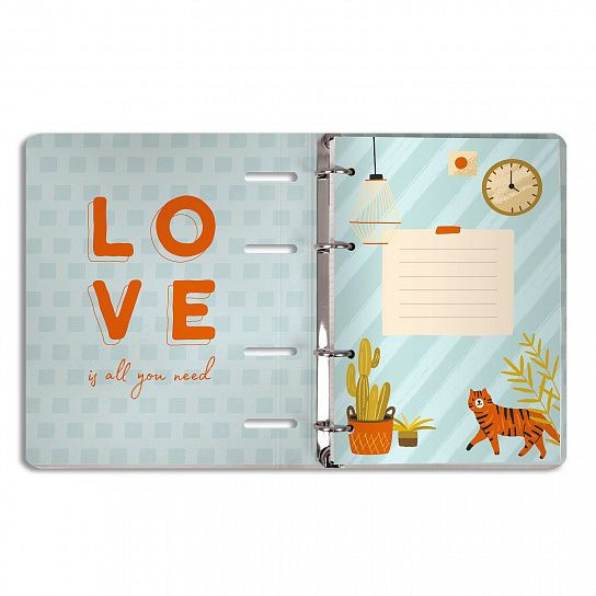 Тетрадь А5 120л клетка, на кольцах, со см. блоком, PLEASANT MOMENTS LOREX/ LXNBCL-PM (10)