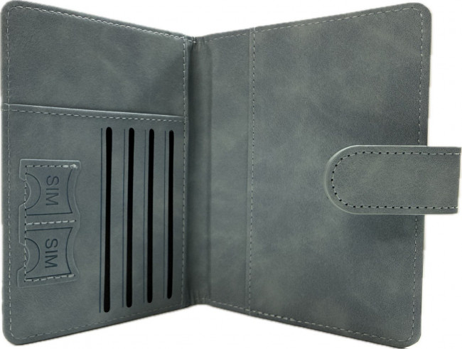 Обложка на паспорт WENZER OFFiCE, РФ Паспорт, на кнопке, св.голубая, эко кожа