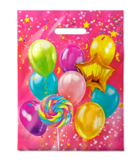 Пакет ПВД (30*40) 50 мкм "Ассорти" с вырубной ручкой (50/1000)