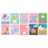 Тетрадь 12 клетка "MIX-10 Девочки" скрепка (ассорти), BG (16/160)