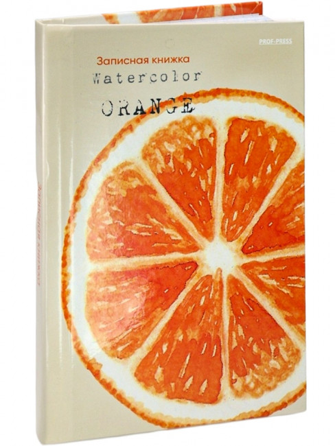 Записная книжка А6 64л клетка "Долька апельсина", склейка, Проф-Пресс/64-6708 (40)