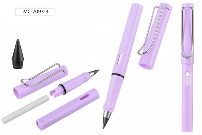 Вечный карандаш, внутри корпуса ластик, колпачок с прищепкой для бумаг, Basir/МС-7093-3 (50)