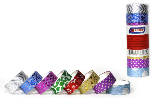 СКОТЧ ДЕКОРАТИВНЫЙ. (18 мм*3 м *150 mic( с рис.)) "ASMAR" (8) СКОТЧ ДЕКОРАТИВНЫЙ. (18 мм*3 м *150 mic( с рис.)) "ASMAR" (8)