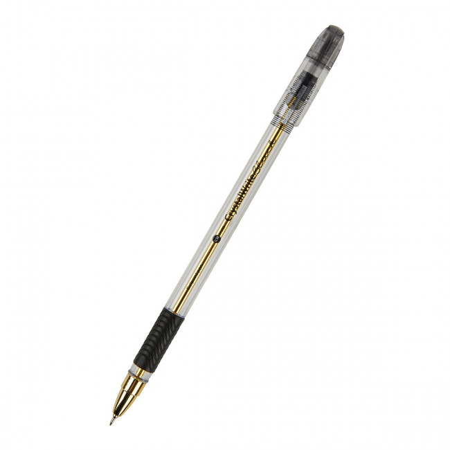 Ручка шариковая 0.38мм черная "CrystalWrite", полупрозрачный цвет корпуса, BV/20-0404/02 (50)