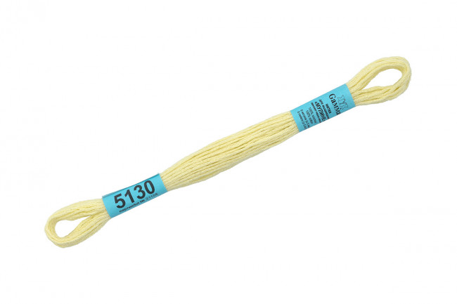 Нитки для вышивания "Gamma"    мулине  ( 3173-6115 )  100% хлопок     8 м №5130 бл.желтый